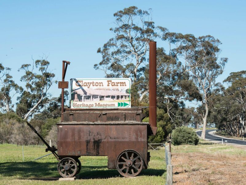 Signage for Clayton Farm Heritage Museum