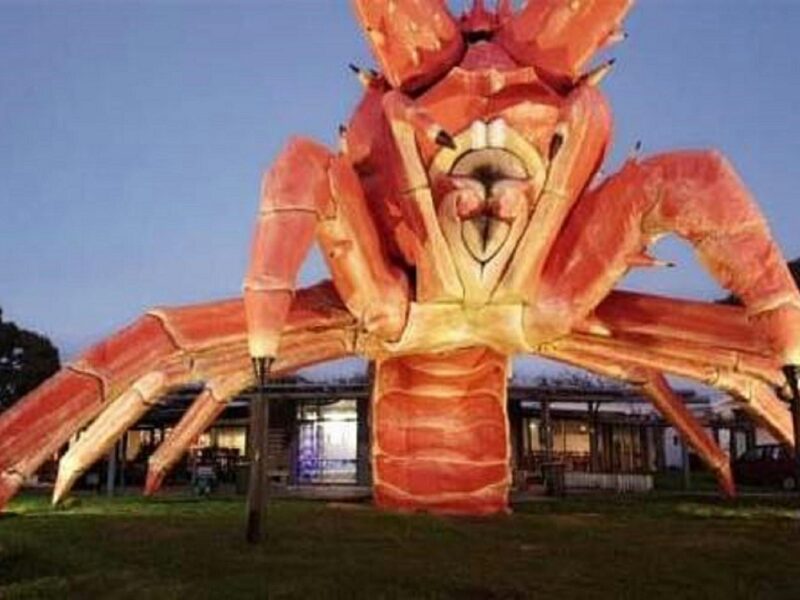 Janet's TakeAway and Big Lobster at Night