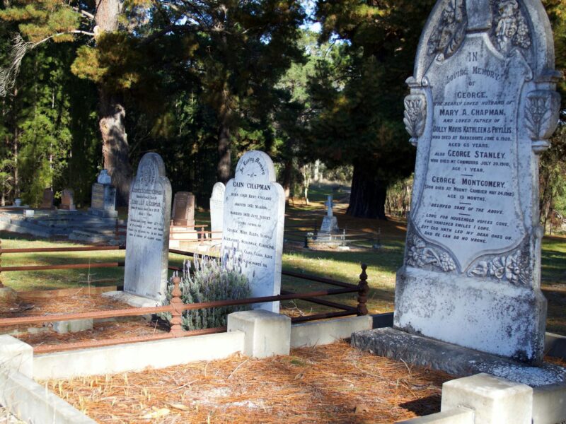 Historic gravestones from bygone times are a fascinating feature of the Lucindale Cemetery.