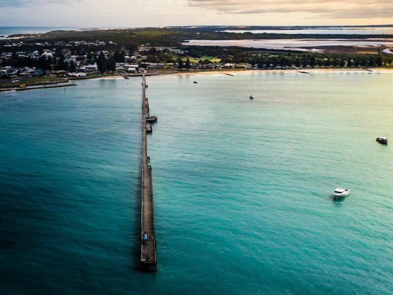 ATDW Beachport Jetty.jpeg Drone jetty