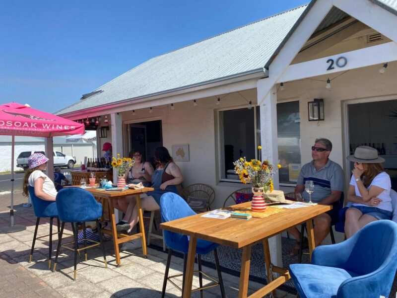 ATDW Woodsoak Wines Robe.jpeg Pull up a stool, grab some rays and enjoy a tasting at the Woodsoak Wine Room
