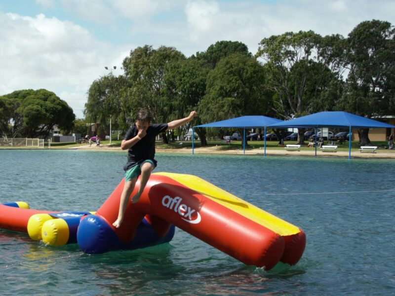 ATDW Full Throttle In Wattle School Holiday Activities In Wattle Range.jpeg Obstacle Course Millient Swim Lake