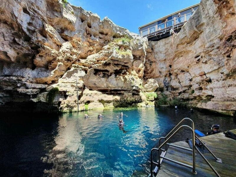 See the sinkhole from water level when you take a tour at Kilsby Sinkhole