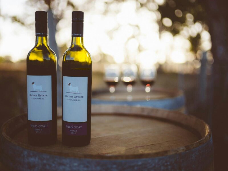 Raidis wine on a barrel