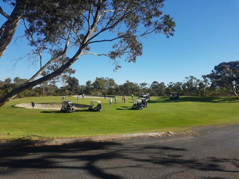 ATDW Bordertown Golf Club Inc.jpeg 18th Green from Club Carpark
