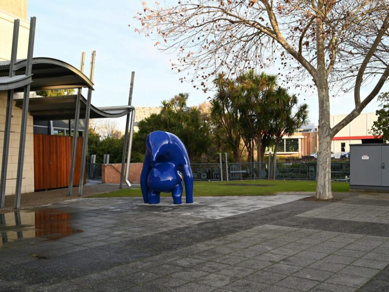 beacon art sculpture of megafauna