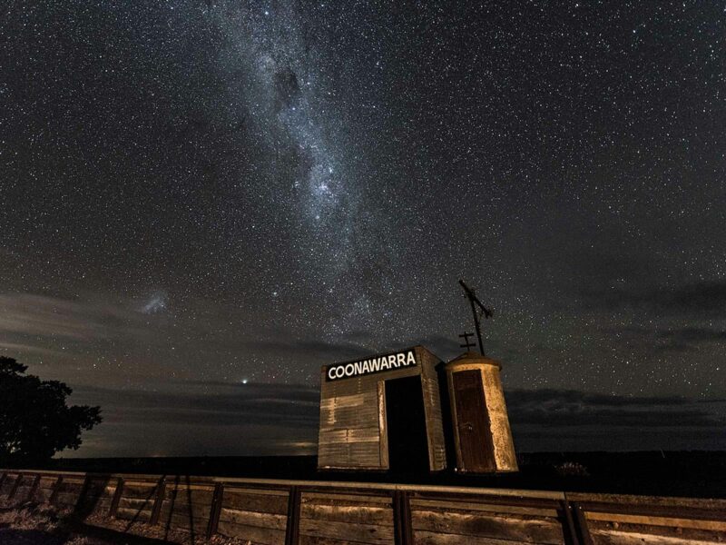 Night sky at coonawarra siding