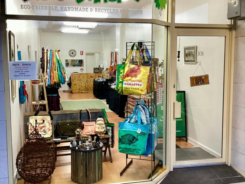 Outside Sack Shack Shopfront